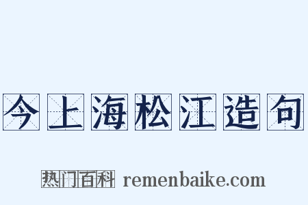 今上海松江造句是什么意思的图片